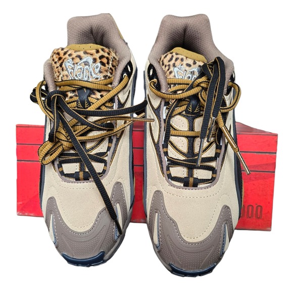 Puma Rocky Inhale L Wns Womens Running Shoes Toasted Almond Puma Blk Leopard 7.5 - Picture 3 of 9